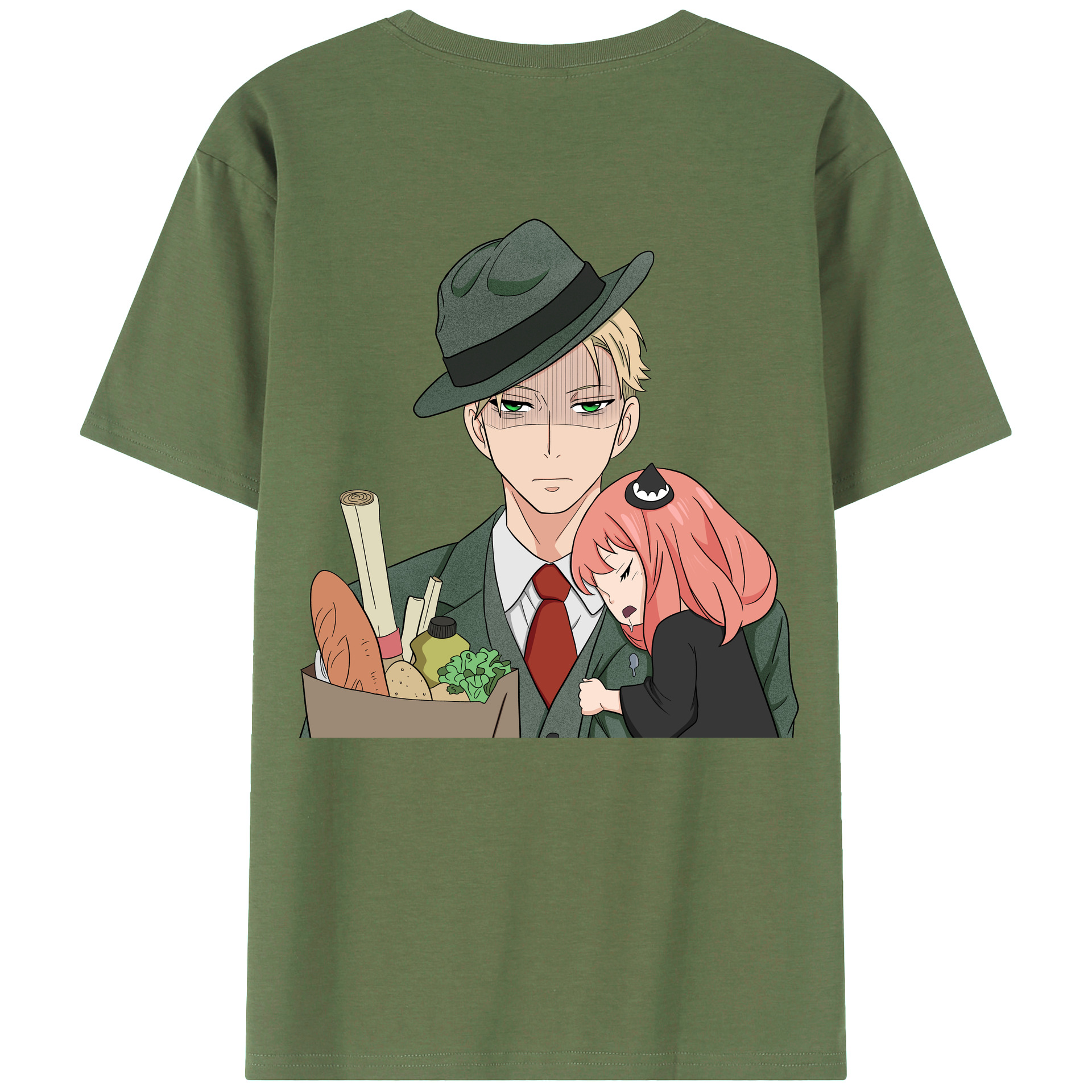 （画像用） SPY×FAMILY间谍家家酒 綿100％ メンズ半袖Tシャツ（バックプリント） 通気性